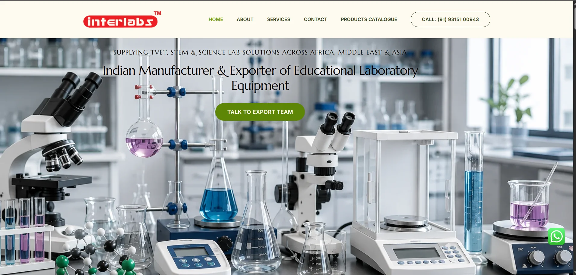 Interlabs Educational Laboratory Equipment Website
