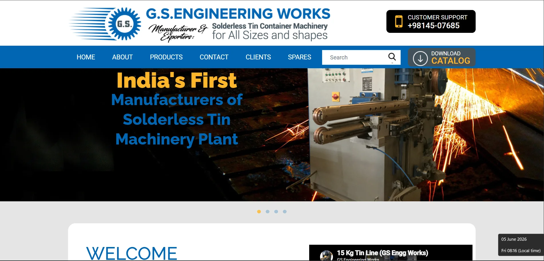 Industrial Machinery Website